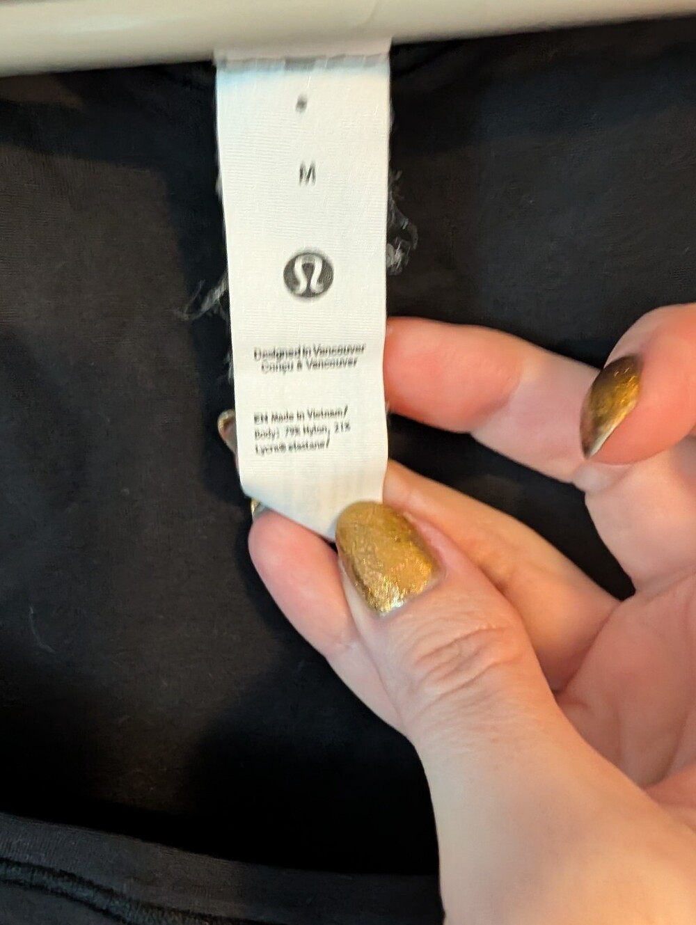Lululemon Black Thong Sleeveless Bodysuit, Medium - Picture 3 of 4